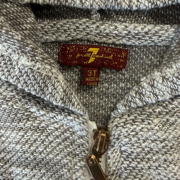 Seven7 Heathered Gray Kids Hoodie 3T - Picture 4 of 9